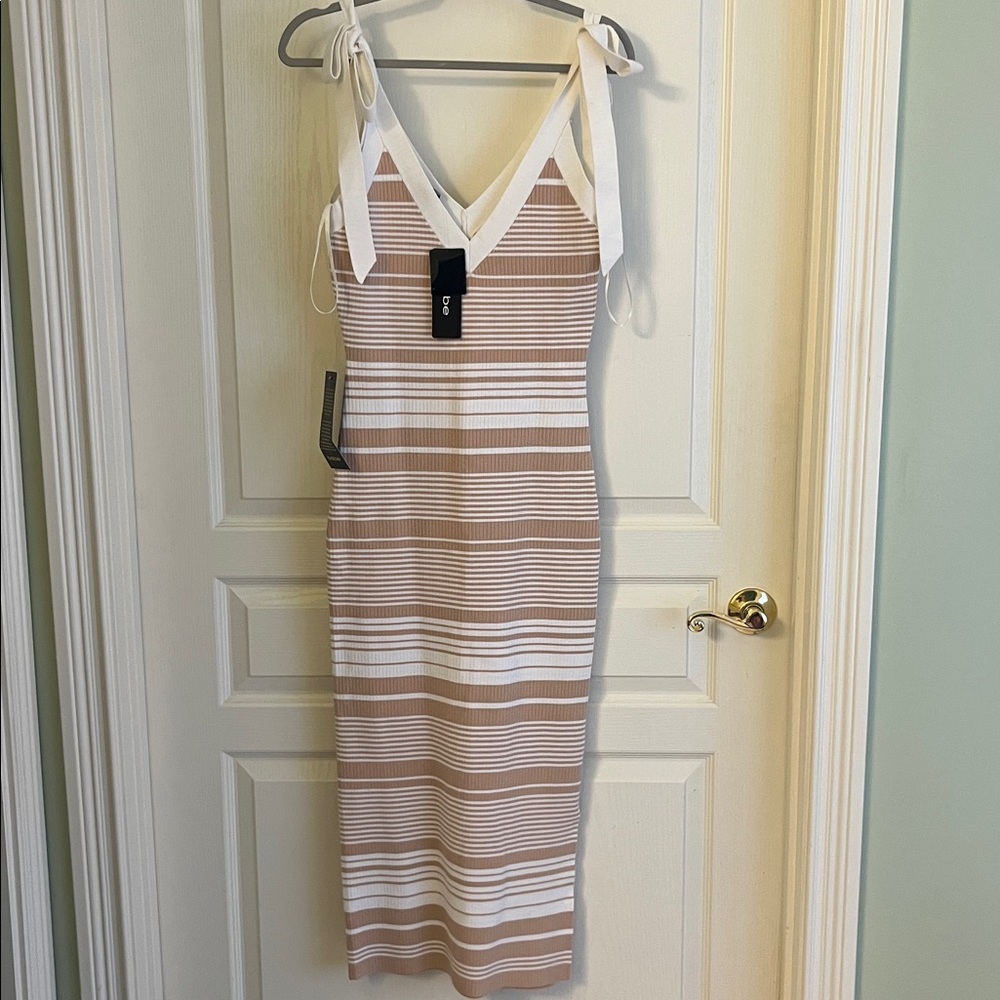 Striped Sleeveless Midi Dress